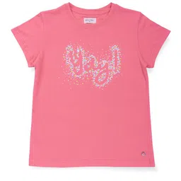 Gini and Jony Girls Typography Printed Cotton Top image 2