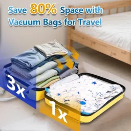 ten ring Heavy Duty Vacuum Storage Bags – Reusable Space Saver Compression Bags Travel Storage Vacuum Bags image 3