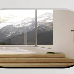 vibecrafts Scandinavian Frameless Beveled Capsule Shaped Wall Mirror image 5