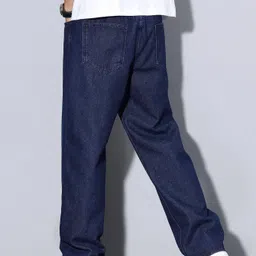 kotty Men Regular Mid Rise Dark Blue Jeans image 3