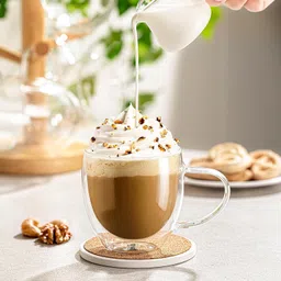 tinsuhg Double Wall Glass Coffee 250ml, Double Wall Glass Tea Cup Glass Coffee Mug-picture-14