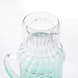 umai Jug with Lid (1200ml) & 2 Cups (280ml) | Jug Glass Set image 2
