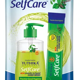 yuthika Selfcare Powder to Liquid Hand Wash Combo Neem - Bottle + 1 Sachet of 9gm Each Hand Wash image 4