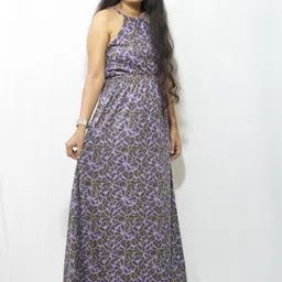 finian Women Fit and Flare Multicolor Maxi/Full Length Dress image 2