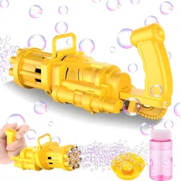 zenex Gatling Bubble Machine Gun, 8 Hole- Automatic Bubble Maker for Kids Toy Guns Guns & Darts image 2
