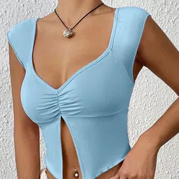 StyleCast x Revolte Solid V-Neck Top image 3