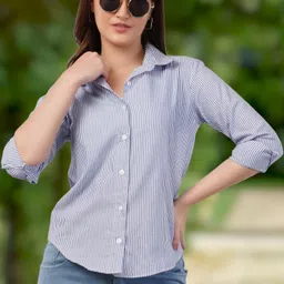 Women Regular Fit Striped Casual Shirt-image-66