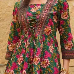 premokar fashion Women Printed Viscose Rayon Straight Kurta image 4