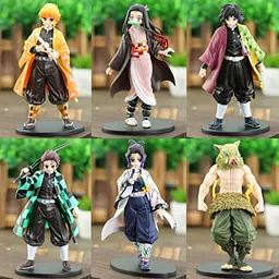 giftzy Demon Slayer 6 Piece 15CM Anime Set Collectible Action Figure Anime Toy for Fans image 5