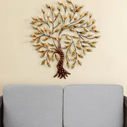 vedas Iron Peach Tree Multicolour Floral Wall Art image 5