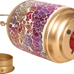 house of sajja Multicolor Carbon Steel Hanging Lantern image 3