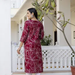 bkapparels Women Printed Pure Cotton Straight Kurta image 3