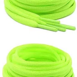 Vinylzone 2 Pair Neon Green Oval Shoes laces Half Round 1/4" Athletic ShoeLaces Shoe Lace-picture-20