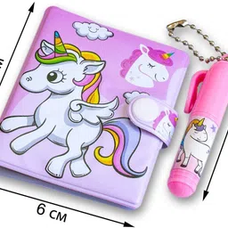 jyoti collection CUTE CARTOON THEME SMALL PEN WITH SMALL DIARY KIDS Mini Diary Ruled 70 Pages image 4