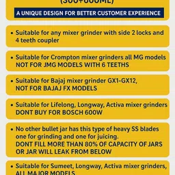 altrr Pack of 2 Nutri Jars (620 ML & 396 ML) – Blend Smoothies & South Indian Sauces Mixer Juicer Jar image 5