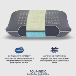 springfit Aqua MedicCool Gel 17 x 27 Inch Memory Foam Sleeping Pillow (Pack of 4) image 5