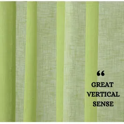 THE CONVERSION Green Sheer Window Curtain image 3