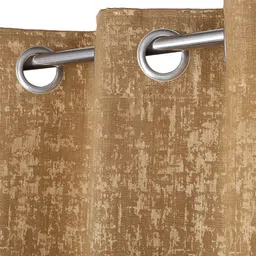 THE CONVERSION Brown Textured  Jacquard Room Darkening Window Curtain image 3