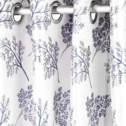 THE CONVERSION Grey Floral Room Darkening Window Curtain image 5