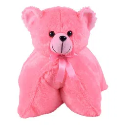 Ultra Unisex Kids Pink & Black Cute Cat 11 Inch Soft Plush Folding Pillow Soft Toy image 2