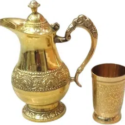 robin export company 1.5 L Brass Water Jug-picture-12
