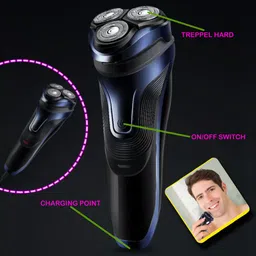 SEEGATE Professional Rechargeable 3D Floating Head Beard Shaver For Men image 1