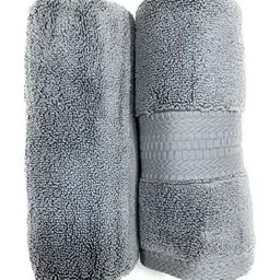 BOMBAY DYEING Grey 650 GSM 2 Pieces Pure Cotton 650 GSM Hand Towels image 3