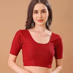priyanka traders Round Neck Women Blouse image 1
