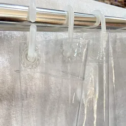 shavin 284 cm (9 ft) Long Door PVC Transparent Curtain Single Curtain image 2