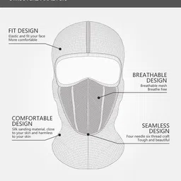 aksmit Black Helmet Skull Cap for Men & Women image 4