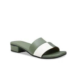 Ajanta Colourblocked Open Toe Flats image 4