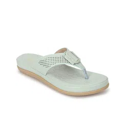 Truffle Collection Textured Open Toe Flats image 2