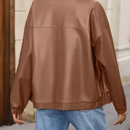 StyleCast  Brown Windcheater Longline Tailored Jacket image 5