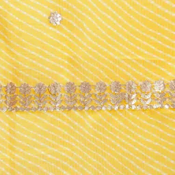 SOUNDARYA Printed Pure Cotton Leheriya Dupatta with Gotta Patti image 2