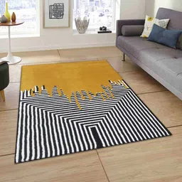 presto Multicolor Wool Abstract 6 ft x 9 ft Hand Tufted Carpet image 1
