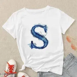 sqf Women Printed Round Neck Polyester White T-Shirt-picture-15