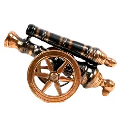 apka mart Bronze-Toned & Black Cannon Curio Showpiece image 2