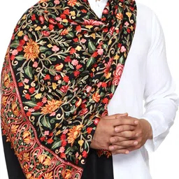 swi stylish Wool Embroidered Men Shawl image 4