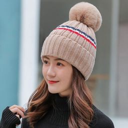 highever women's cute winter woolen caps double layers ( warm cotton inside ) Woven Beanie-picture-41