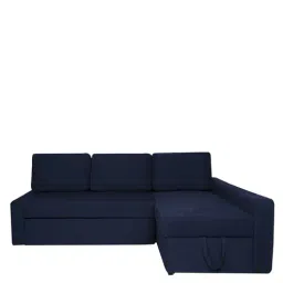 woodsworth from pepperfry Flumph Fabric LHS Pull-Out Sofa Cum Bed in Navy Blue Colour with Storage-picture-36
