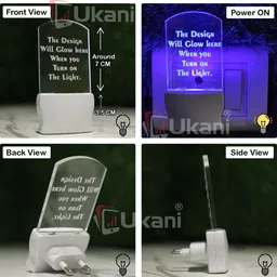 ukani ALLAH Acrylic 3D Illusion RGB 7 Colour Changing LED Plug and Play Night Lamp image 2