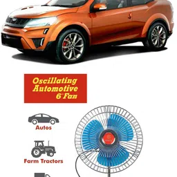 genipap Oscillating Fan 6 Inch 12V Automotive For Car/Truck/Auto rickshaw-PKN0923 Car Interior Fan image 1