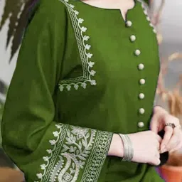 nkrm Women Viscose Rayon Kurta Pyjama Set image 4