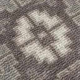 obeetee Ivory Geometric Wool & Cotton 8 ft x 10 ft Hand Knotted Carpet image 5