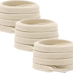 Khitoliyas Premium 3 Pairs of Flat Shoe Laces 120 CM Shoelaces for Everyday Sneaker Cream Shoe Lace-picture-23