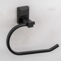 amar enterprise Elite Napkin Ring/ Bathroom Towel Holder/ Towel Ring/Napkin Holder Matt Black Towel Holder image 2