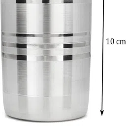 zorrow mart (Pack of 6) Stainless Steel Tumbler Glass Set for Drinking and Serving Water and Juice Glass Set Water/Juice Glass image 3