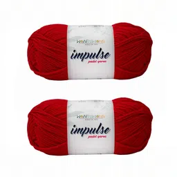 woafashions Impulse Hand Knitting & Crochet Yarn (Red) (2x100gms)-picture-21