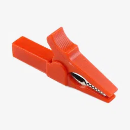 55mm Copper Insulated Crocodile Clip with 10mm Opening for Banana Plug 4mm - Red image 1