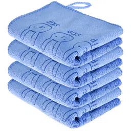Kuber Industries Blue 4 Pieces Printed Cotton Lint-Free Kitchen Towels image 2